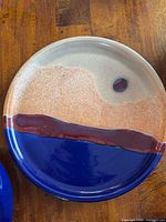 Top view of platter showing full glaze pattern