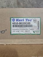 Box label showing brand, model, size and length