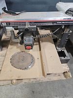 Full view of Craftsman radial arm saw on table