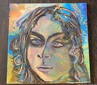 Full view of the 20x20 acrylic portrait painting