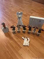 All items arranged on floor