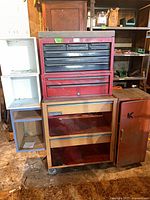 Front view of full tool storage set