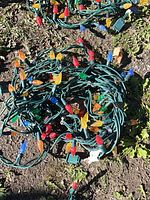 Coiled strand showing bulb shape, colors, plug