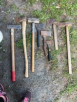 all eight tools laid out on ground