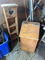 Both pine cabinets side by side showing overall form and size