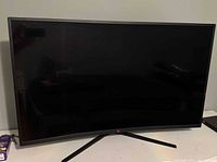 Front view of 39-inch Deco Gear curved monitor on stand