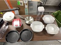Overview of all kitchen items on table