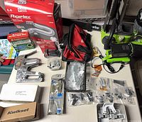 Overview of all workshop items on table