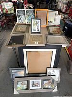 Group shot of all frames displayed on table