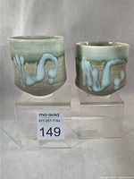 Front view of both yunomi cups
