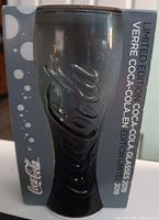 Smoke-grey 2019 McDonald’s Coca-Cola glass in unopened packaging