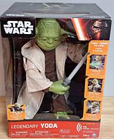 Front view of boxed Legendary Yoda figure