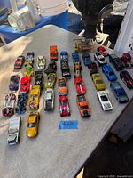 All vehicles laid out on tabletop