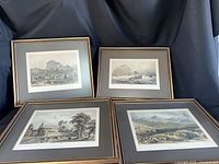 Group shot of all four framed prints