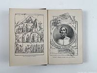 Open view showing engraved frontispiece and title illustration