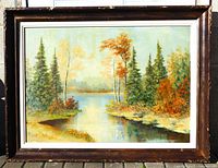 Framed painting full view