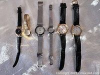 Six watches front view