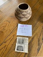 Basket side view showing pattern and shape