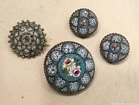 All four micro mosaic pieces grouped