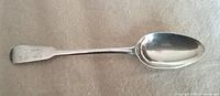 Obverse view of Georgian sterling silver teaspoon