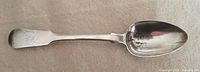 Front view of Georgian sterling silver spoon