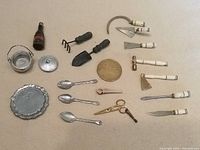 all 18 miniature items laid out