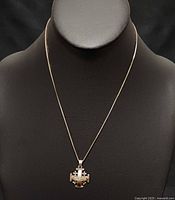 Full view of necklace on display bust