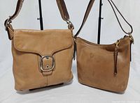 Both Coach bags front view showing overall style and size