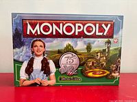 Front of box showing Monopoly Wizard of Oz 75th Anniversary Collector’s Edition artwork