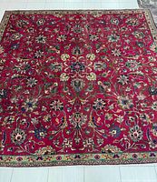 Full top-down view showing complete rug pattern and condition