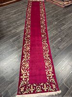 Full length view of red Persian runner