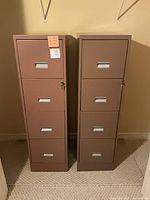 Both filing cabinets front view