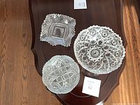 All three lead crystal bowls on table