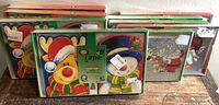 Front view of all boxed Christmas card sets