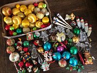 overview of assorted ornaments laid out