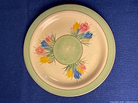 Full view of plate front showing pattern and rim