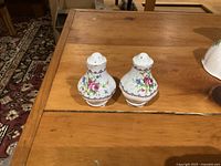 Front view of both shakers showing pattern and form