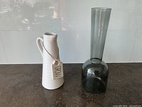 Both vases side by side showing size, color and shape