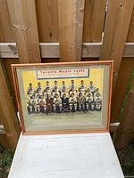 Full view of framed Toronto Maple Leafs 1950-51 team print