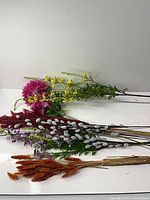 All six faux floral stems arranged together
