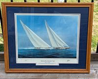 Front view of framed Tim Thompson marine print