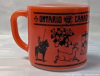 Front view showing Ontario Canada graphics and orange color