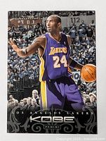Front of Kobe Bryant Panini Anthology card showing player image and card design
