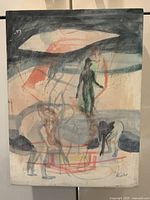 Front view of entire painting showing imagery, title not visible