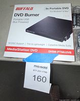 Retail box of Buffalo MediaStation portable DVD burner