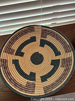 Larger basket top view showing spiral coil and geometric pattern