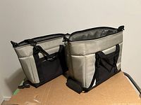 Front three-quarter view of both Polar Bear coolers showing size difference and exterior condition.