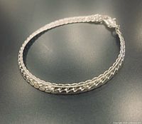 Closed view of entire bracelet showing link pattern