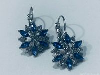 Front view of both sterling silver earrings