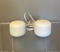 Both Nest Wifi units side by side showing relative size and design differences